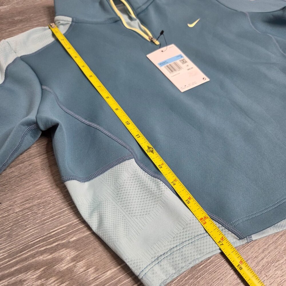 NWT Nike Women's Training Dri-FIT 1/4 Zip Long Sleeve Top Noise Aqua Blue Medium - Picture 13 of 15